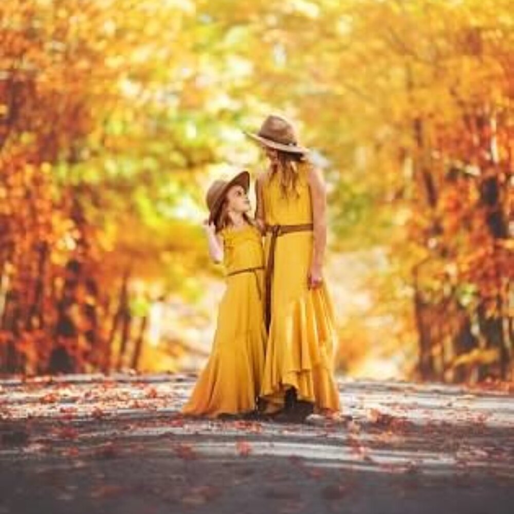 Sister Dresses,  family picture outfit, Yellow, girls dress, Joyfolie BOTH!